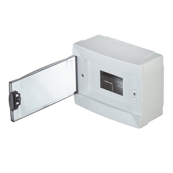 Щит распределительный навесной Makel ЩРН-П-8 пластиковый IP40 160х210х95 мм 8 модулей с DIN-рейкой и нулевой шиной