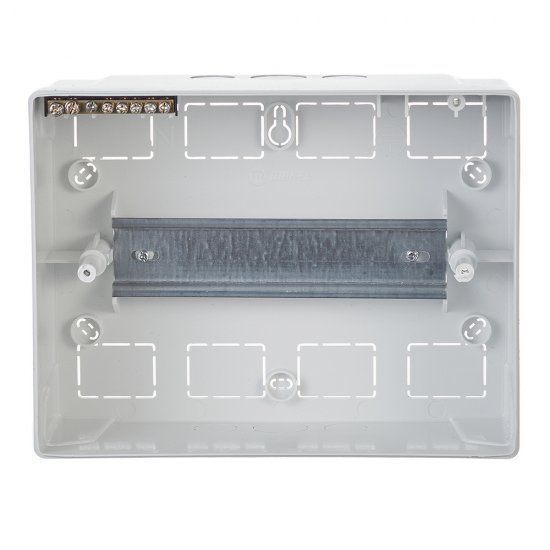 Щит распределительный навесной Makel ЩРН-П-8 пластиковый IP40 160х210х95 мм 8 модулей с DIN-рейкой и нулевой шиной