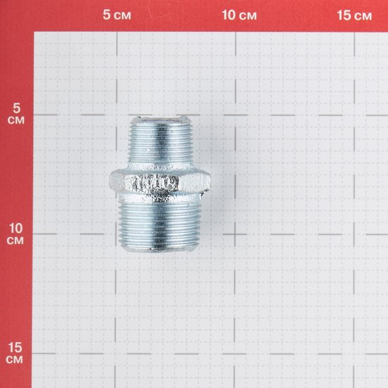 Ниппель переходный Gebo Platinum (245-26V) 1 НР(ш) х 3/4 НР(ш) чугунный оцинкованный