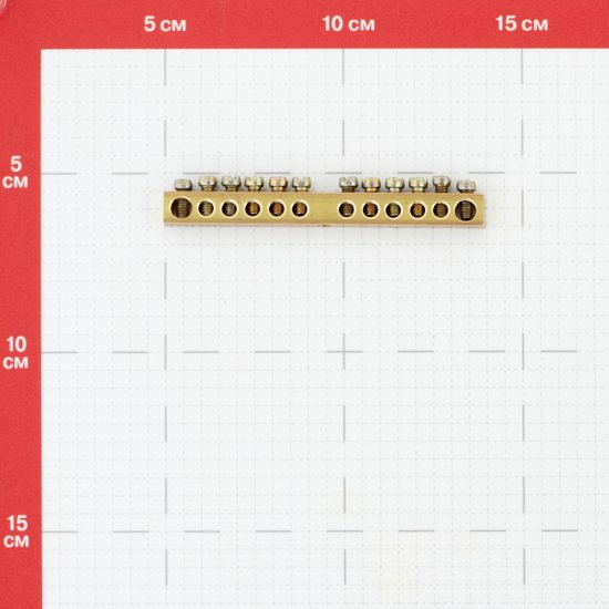 Шина нулевая без изолятора EKF PROxima PEN 6х9 мм 12 отверстий крепеж по центру (sn0-63-12-r)