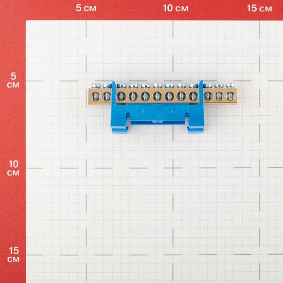 Шина нулевая изолятор Стойка на DIN-рейку EKF PROxima 6х9 мм 12 отверстий синяя (sn0-63-12-sb-r)