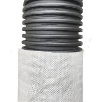 Труба дренажная двустенная гофрированная ДГТД (ДСГТ)-ПНД d110/94,2 мм SN4 с перфорацией в фильтре м.п.