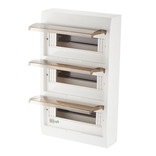 Щит распределительный навесной Dekraft ЩРН-П-36 пластиковый IP41 470х300х100 мм 36 модулей