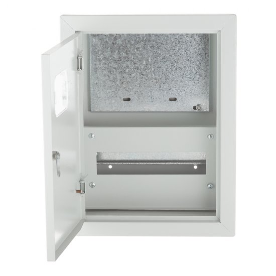 Щит учетно-распределительный встраиваемый Dekraft ЩРУВ-1/12 металлический IP31 430х330х160 мм 12 модулей с окном для снятия показаний счетчика