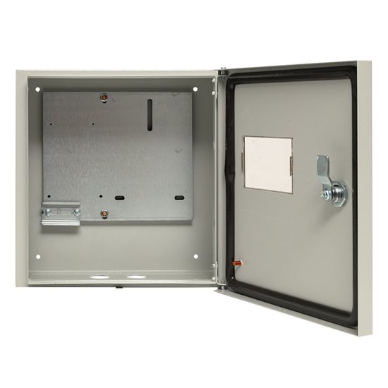 Щит учетно-распределительный навесной EKF Basic ЩУ-1/1-0 металлический IP54 310х300х150 мм 3 модуля с окном для снятия показаний счетчика