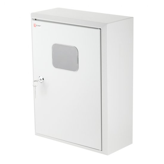 Щит учетно-распределительный навесной EKF PROxima ЩУРн 1/12 металлический IP31 400х300х140 мм 12 модулей с окном для снятия показаний счетчика