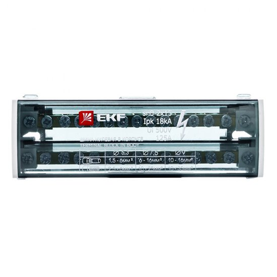 Шина нулевая EKF PROxima 2х15 отверстий в корпусе (sn0-2х15)