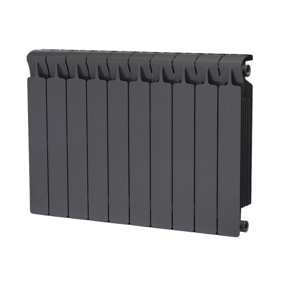 Радиатор биметаллический Rifar Monolit 500 мм 10 секций 3/4 боковое подключение серый