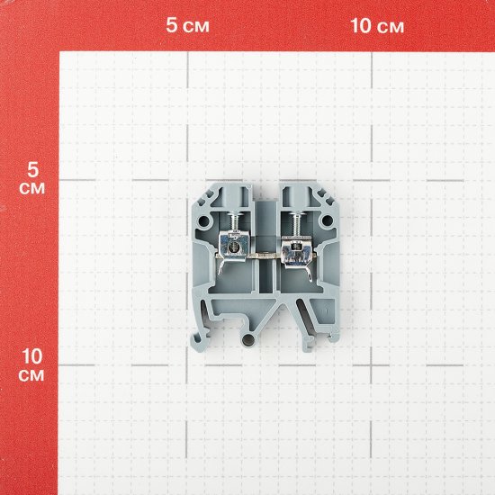 Колодка клеммная винтовая Navigator 4 кв.мм серая (10 шт.) (612096)