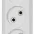 Колодка электрическая 2 розетки Makel 10 А 250 В 2,2 кВт белая (MGP101)