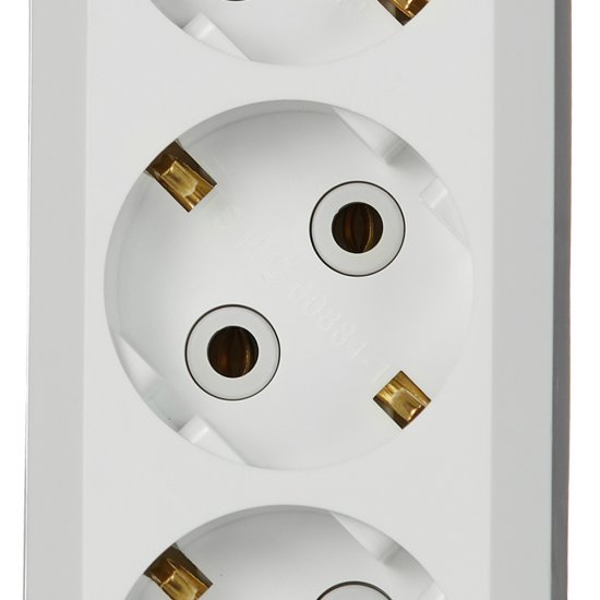 Колодка электрическая 2 розетки Makel 16 А 250 В 2,2 кВт белая (MGP111)