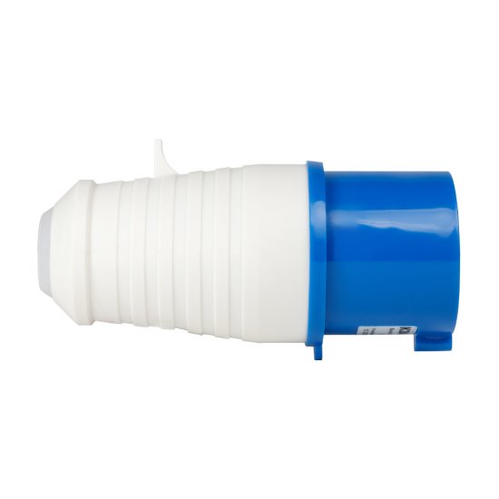 Вилка силовая прямая переносная КЭАЗ с заземлением 2P+PE 32 А 220 В IP44 синяя (222736)