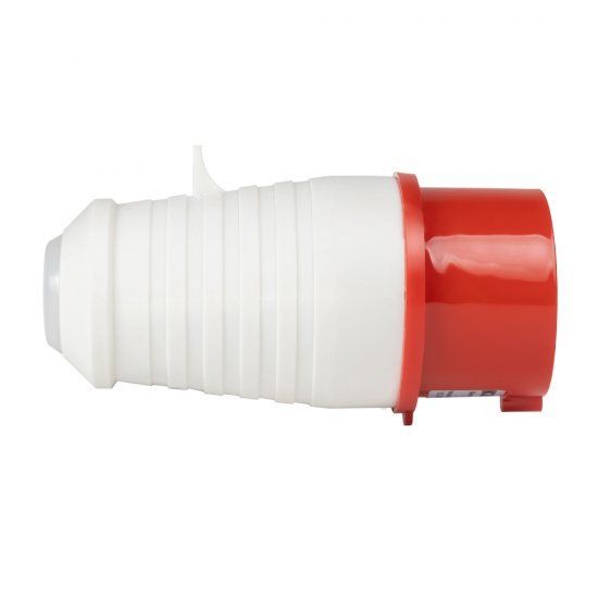 Вилка силовая прямая переносная КЭАЗ с заземлением 3Р+РЕ+N 16 А 380 В IP44 красная (222738)