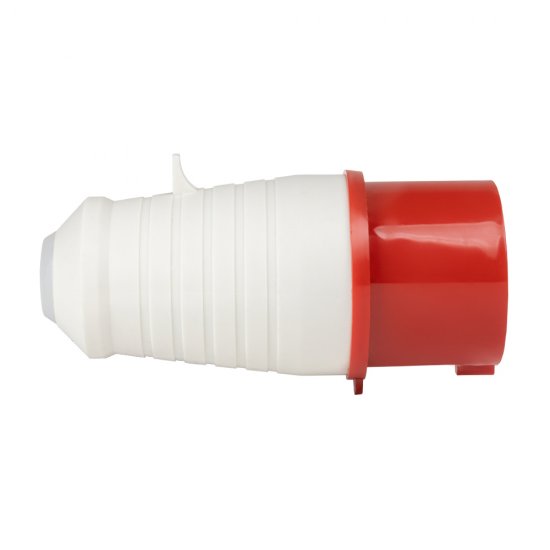 Вилка силовая прямая переносная КЭАЗ с заземлением 3Р+РЕ+N 32 А 380 В IP44 красная (222740)