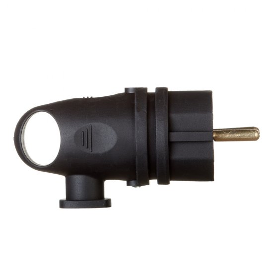 Вилка штепсельная Svet с заземлением IP44 угловая черная