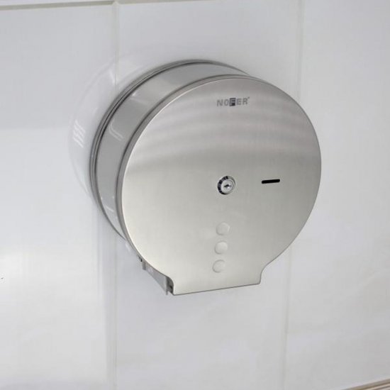 Диспенсер Nofer для туалетной бумаги нержавеющая сталь хром