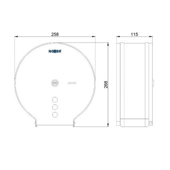 Диспенсер Nofer для туалетной бумаги нержавеющая сталь хром