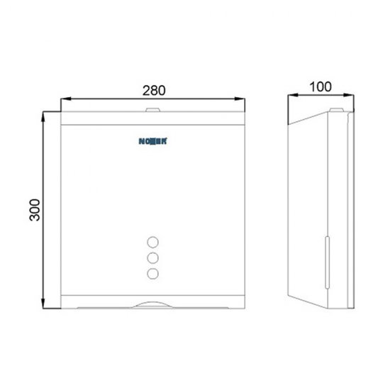 Диспенсер Nofer Industrial для бумажных полотенец нержавеющая сталь хром (04006.S)