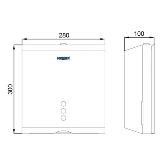 Диспенсер Nofer Industrial для бумажных полотенец нержавеющая сталь хром (04006.B)