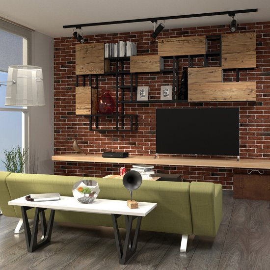 Искусственный камень White Hills Дерри брик красный (52 шт.=0,62 кв.м)