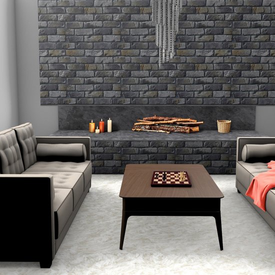 Искусственный камень White Hills Рейн Брик серый (48 шт.=1,1 кв.м)