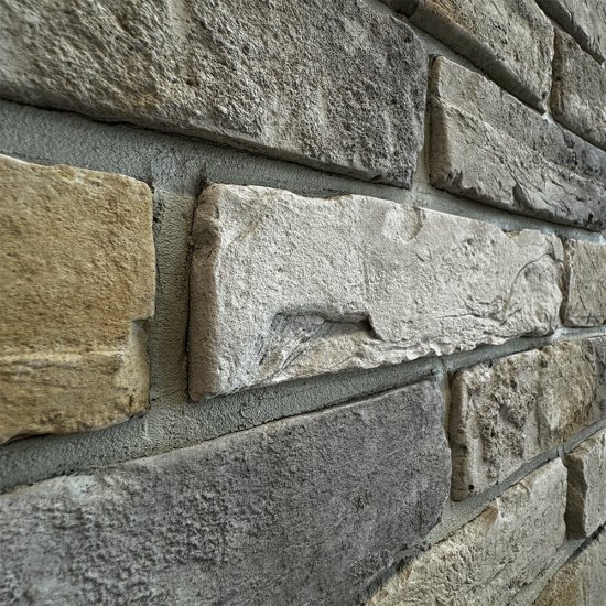 Искусственный камень White Hills Рейн Брик серый (48 шт.=1,1 кв.м)