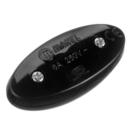 Выключатель кнопочный для светильника Makel IP20 220 В черный (10064)