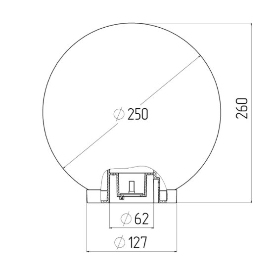 Светильник садово-парковый Svet Анелма золотой 260 мм E27 60 Вт IP44 (1200-00170/4833)