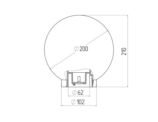 Светильник садово-парковый Svet Анелма золотой 210 мм E27 60 Вт IP44 (1200-00420/4783)