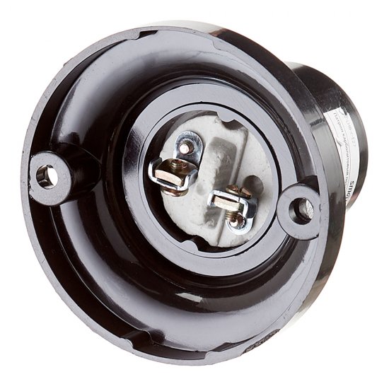 Патрон для лампы E27 Svet карболитовый IP20 потолочный (1011-00070)