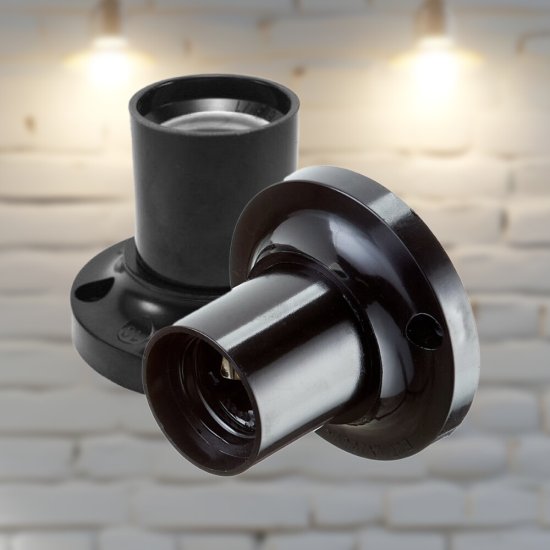 Патрон для лампы E27 Svet карболитовый IP20 потолочный (1011-00070)