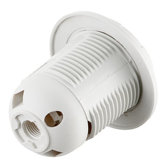 Патрон для лампы E27 UNIVersal M10 термостойкий пластик 1000 Вт IP20 люстровый белый (5560711)