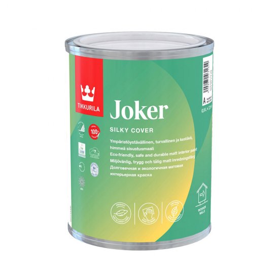 Краска моющаяся Tikkurila/Tikkivala Harmony Satin база А белая 0,9 л