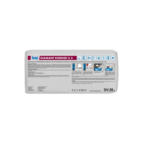 Штукатурка декоративная Knauf Диамант Короед 2,5 мм 25 кг