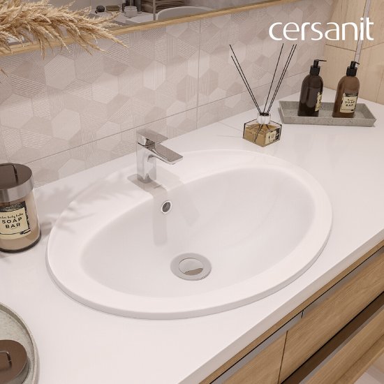 Раковина Cersanit Calla 54 см встраиваемая белая (S-UM-Cl/1-w)