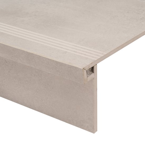 Керамогранит ступень с подступенком Estima Underground UN01 светло-серый 1200х330х10 мм