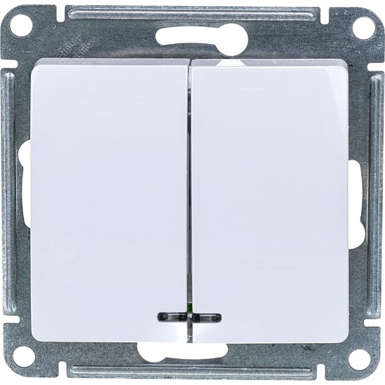 Двухклавишный механизм выключателя Systeme Electric Glossa