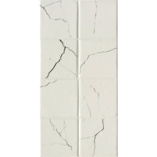 Плитка облицовочная Lavelly Skandi Marble Mosaic белая рельеф 400х200х8 мм (15 шт.=1,2 кв.м)