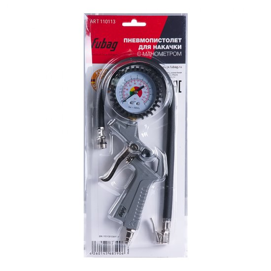 Пистолет пневматический Fubag для накачки шин с манометром (110113)
