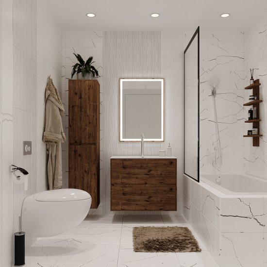 Плитка облицовочная Lavelly Skandi Waves белая рельеф 400х200х8 мм (15 шт.=1,2 кв.м)