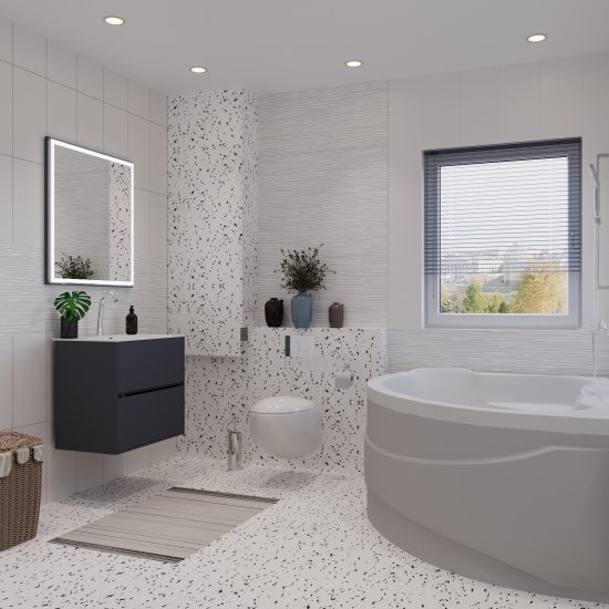 Плитка облицовочная Lavelly Skandi белая 400х200х8 мм (15 шт.=1,2 кв.м)