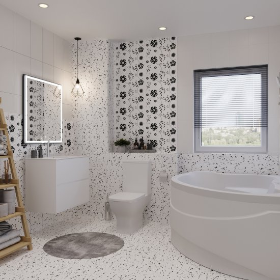 Плитка облицовочная Lavelly Skandi белая 400х200х8 мм (15 шт.=1,2 кв.м)