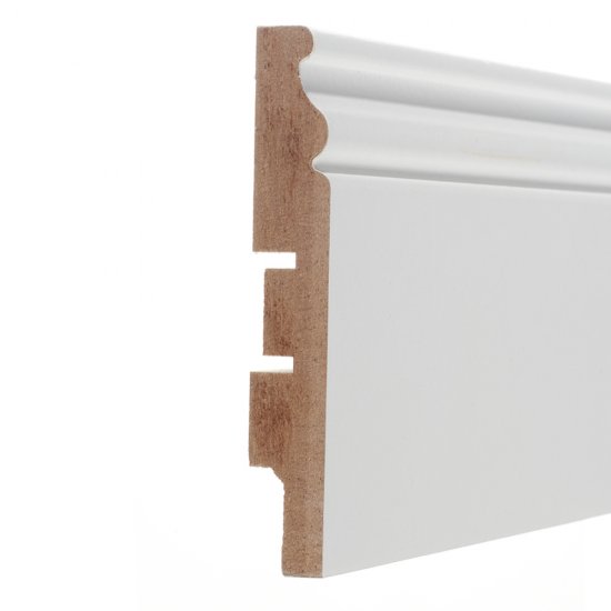 Плинтус МДФ Cosca Décor AP10 белый 100х16х2400 мм под покраску фигурный