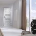 Дверь межкомнатная Vision 8 600х2000 мм ПВХ дуб белый со стеклом с замком и петлями