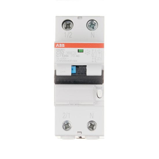 Автомат дифференциальный ABB DS201 32А 1P+N тип AC 30 мА 6 кА (2CSR255080R1324)