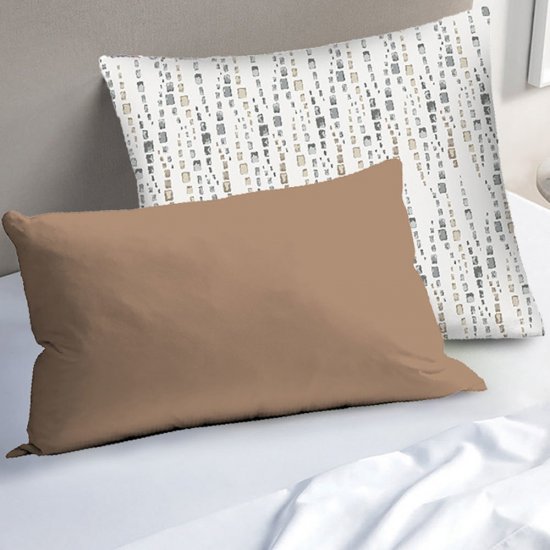 Наволочка 70х70 тенсель серо-бежевая Mona Liza Fred (2 шт.)