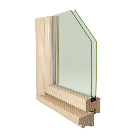 Окно деревянное Timber&style 1160х1170х45 мм 2 створки левая глухая правая поворотная