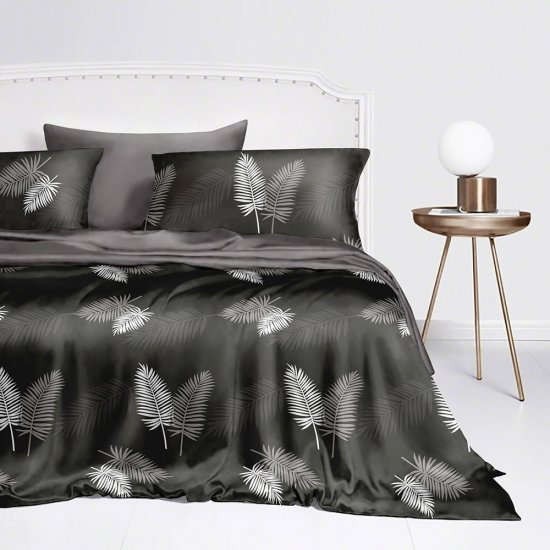 Комплект постельного белья 2-спальный тенсель Mona Liza Liona серый с простыней 215х240 см