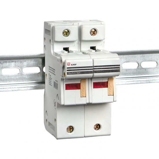 Предохранитель-разъединитель EKF PROxima 2P 63А 50 кА 500 В на DIN-рейку с индикацией (pr-14-51-2)