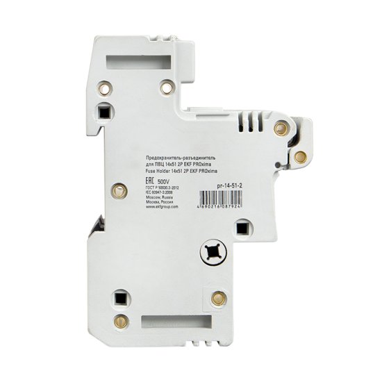 Предохранитель-разъединитель EKF PROxima 2P 63А 50 кА 500 В на DIN-рейку с индикацией (pr-14-51-2)